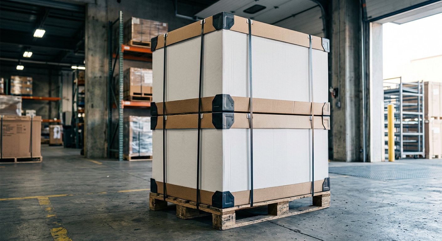AI-generated illustration of Laundry Appliances Pallet; not actual stock
