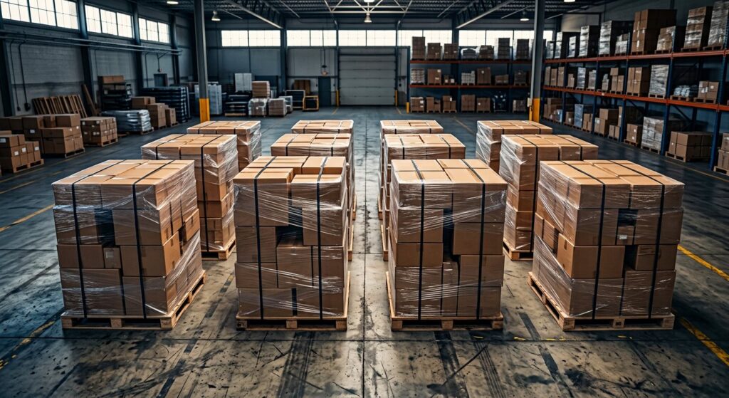 AI-generated illustration of Multi-Pallet Wholesale Bundle — Assorted Categories; not actual stock